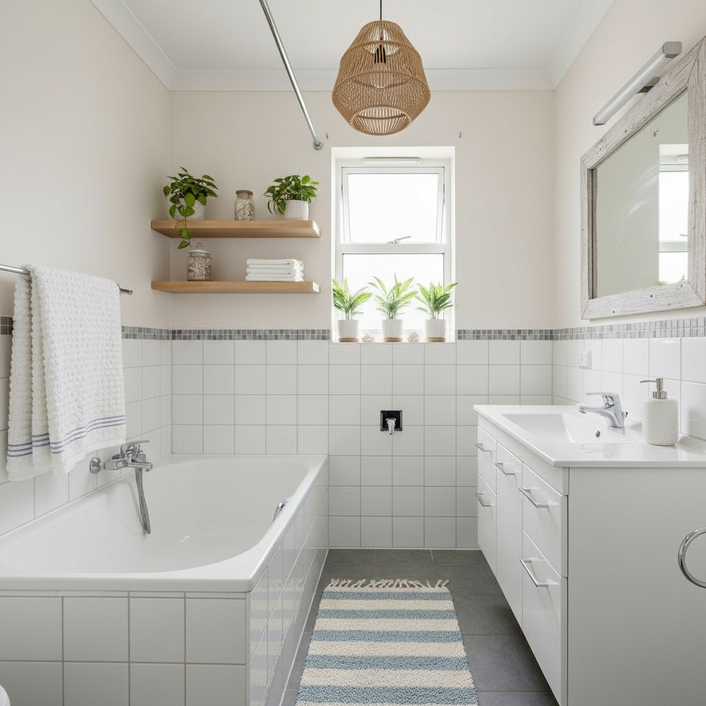 Staged bathroom