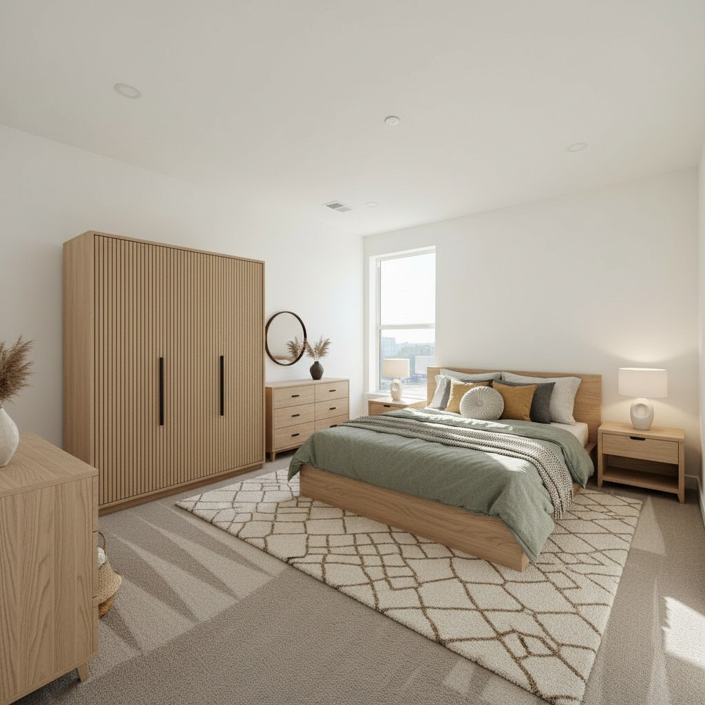 Staged bedroom