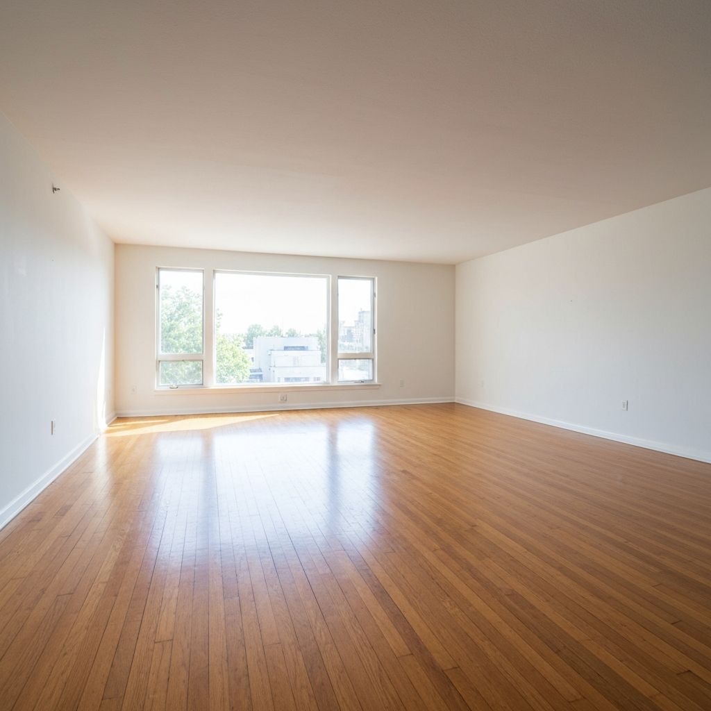 Empty living room before staging