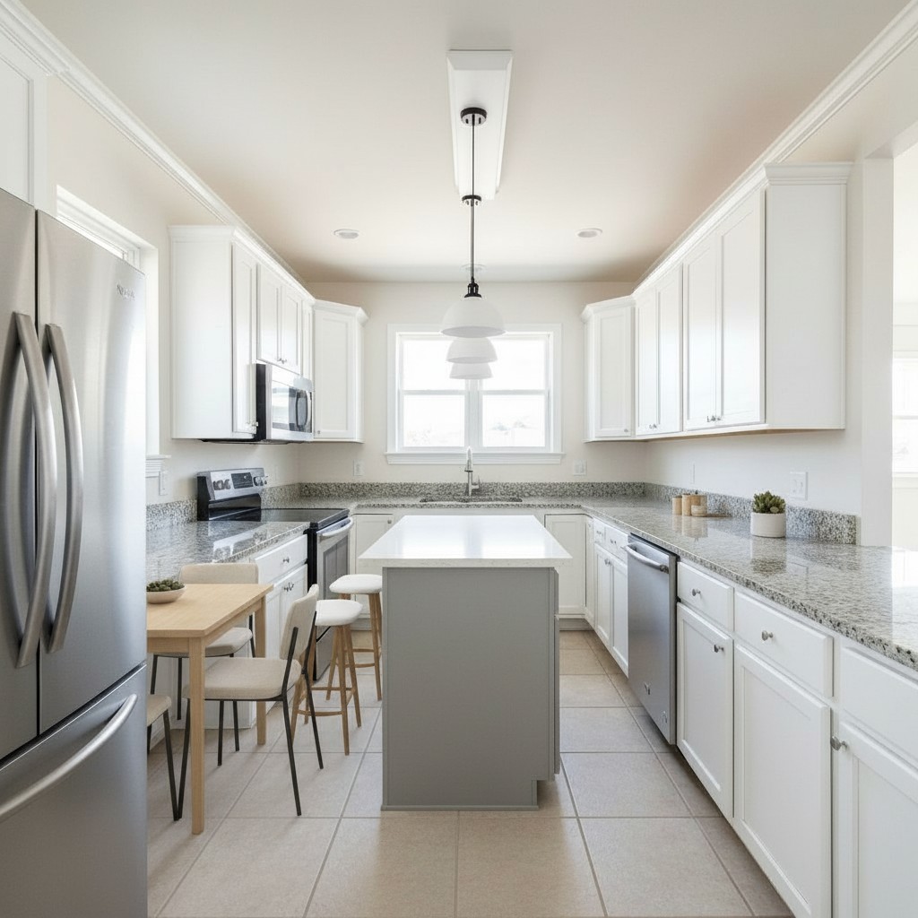 Staged kitchen